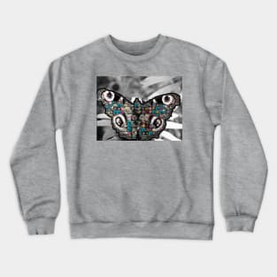 Floral Butterfly Mosaic Crewneck Sweatshirt